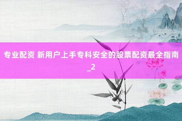 专业配资 新用户上手专科安全的股票配资最全指南_2