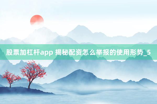股票加杠杆app 揭秘配资怎么举报的使用形势_5